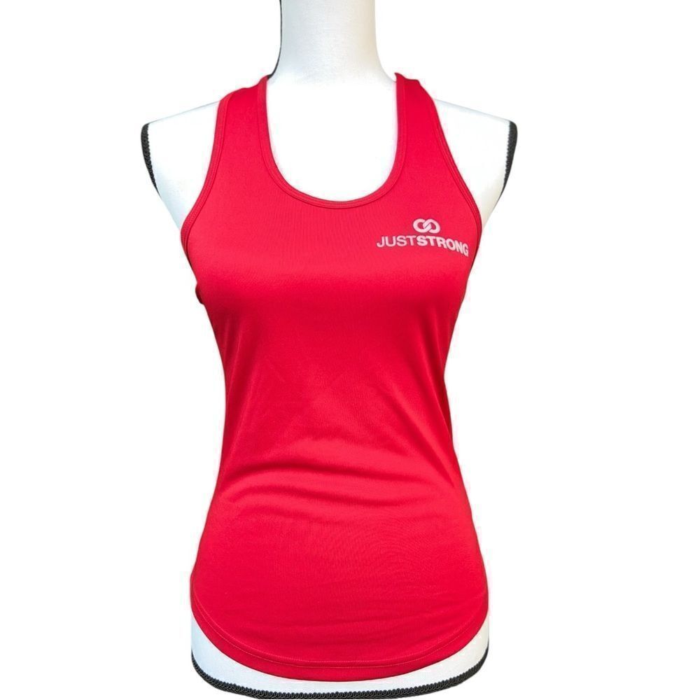 Red Just Strong Sport Racerback Tank NWOT